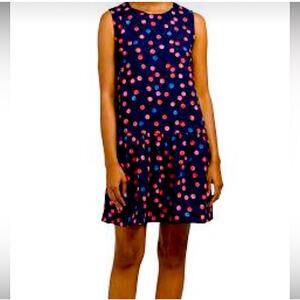 Cynthia Rowley Multicolor Dots Flare Hem Sleeveless Dress Size 2